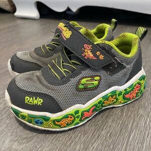 Sketchers Toddler Boy Dinosaur Sneakers Size 8